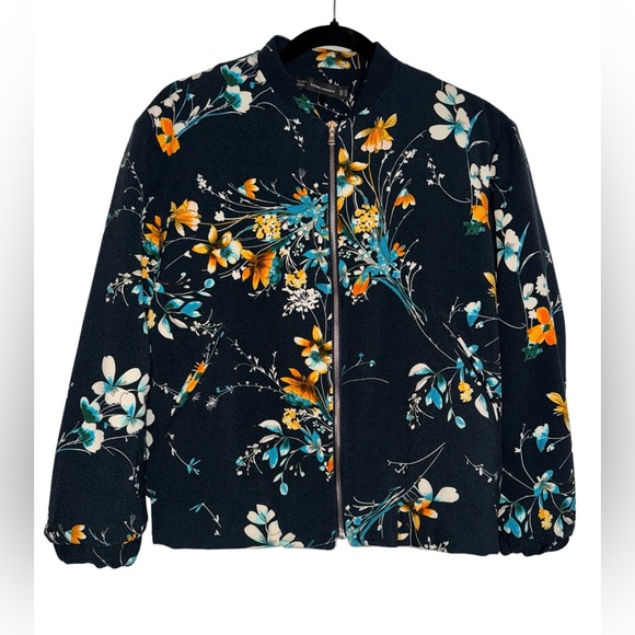 💐 ZARA Floral Bomber Jacket - Picture 2 of 9